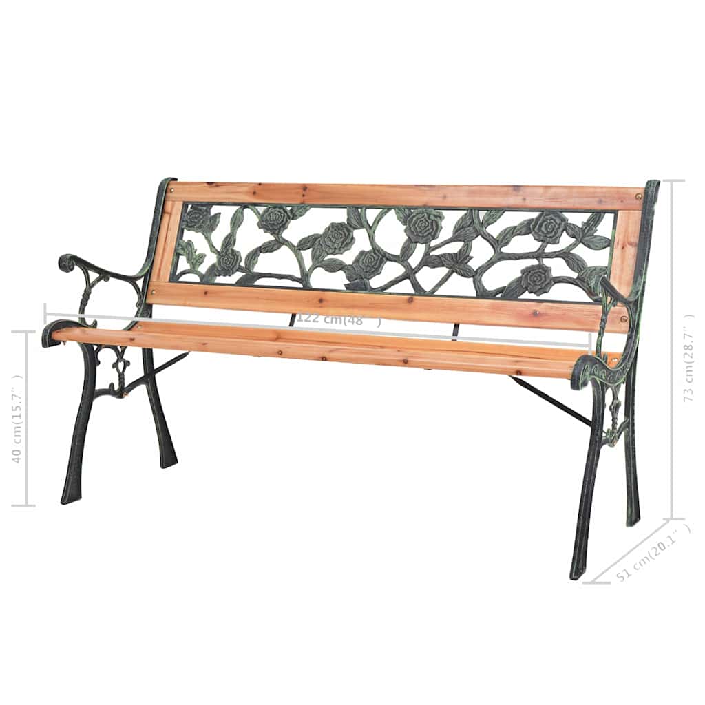 Gartenbank 122 cm Massivholz Tanne
