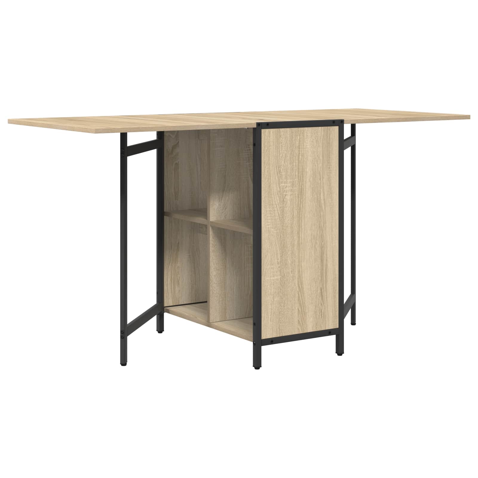 Esstisch 144 x 60 x 75 cm Holzwerkstoff Schwarze Eiche