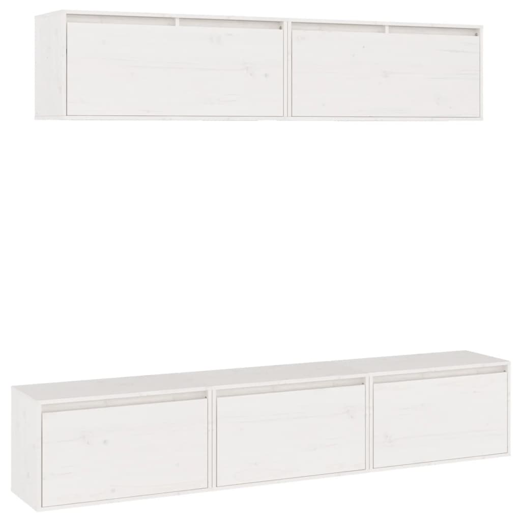 5-teiliges TV-Schrank-Set Massivholz Kiefer