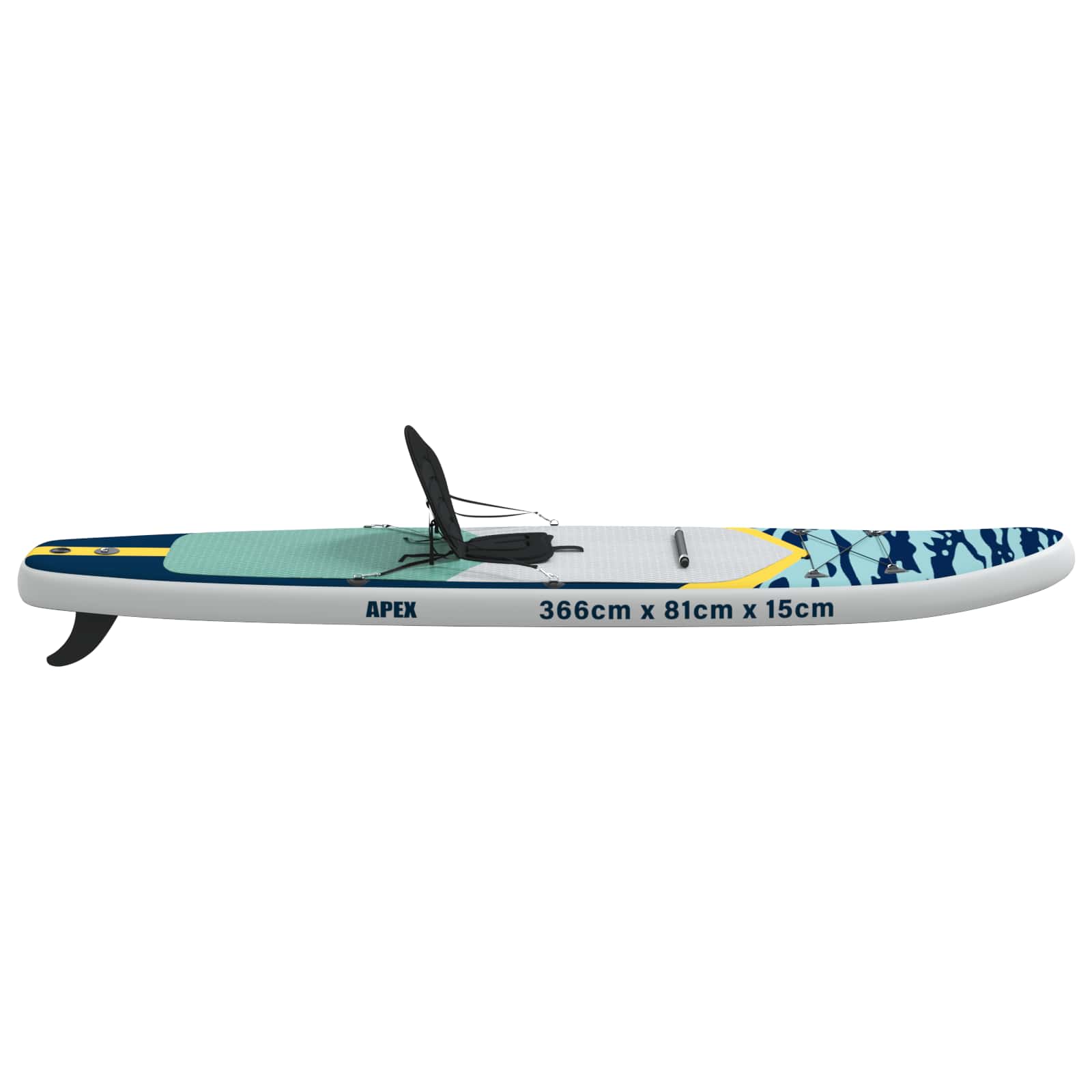 SUP Board mit Sitz 2-in-1 POSEIDON 305 x 76 x 15 cm Grün für