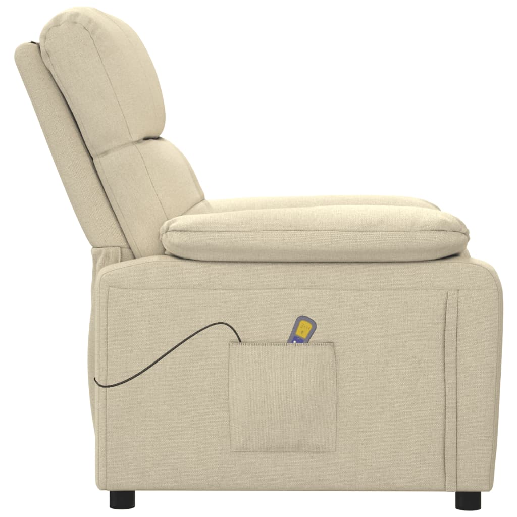 Massagesessel Hellgrau Stoff