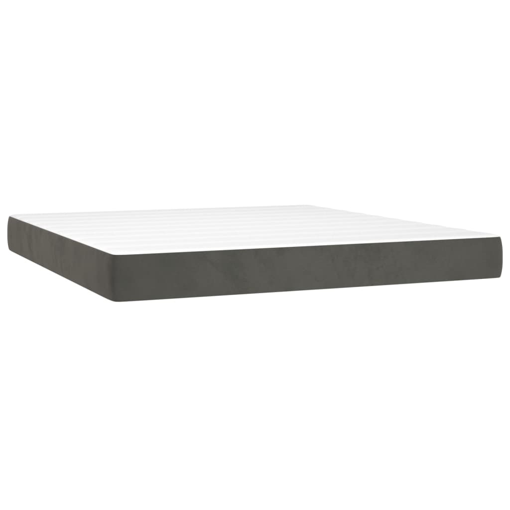 Taschenfederkernmatratze Mittel Hellgrau 100x203x20 cm Samt