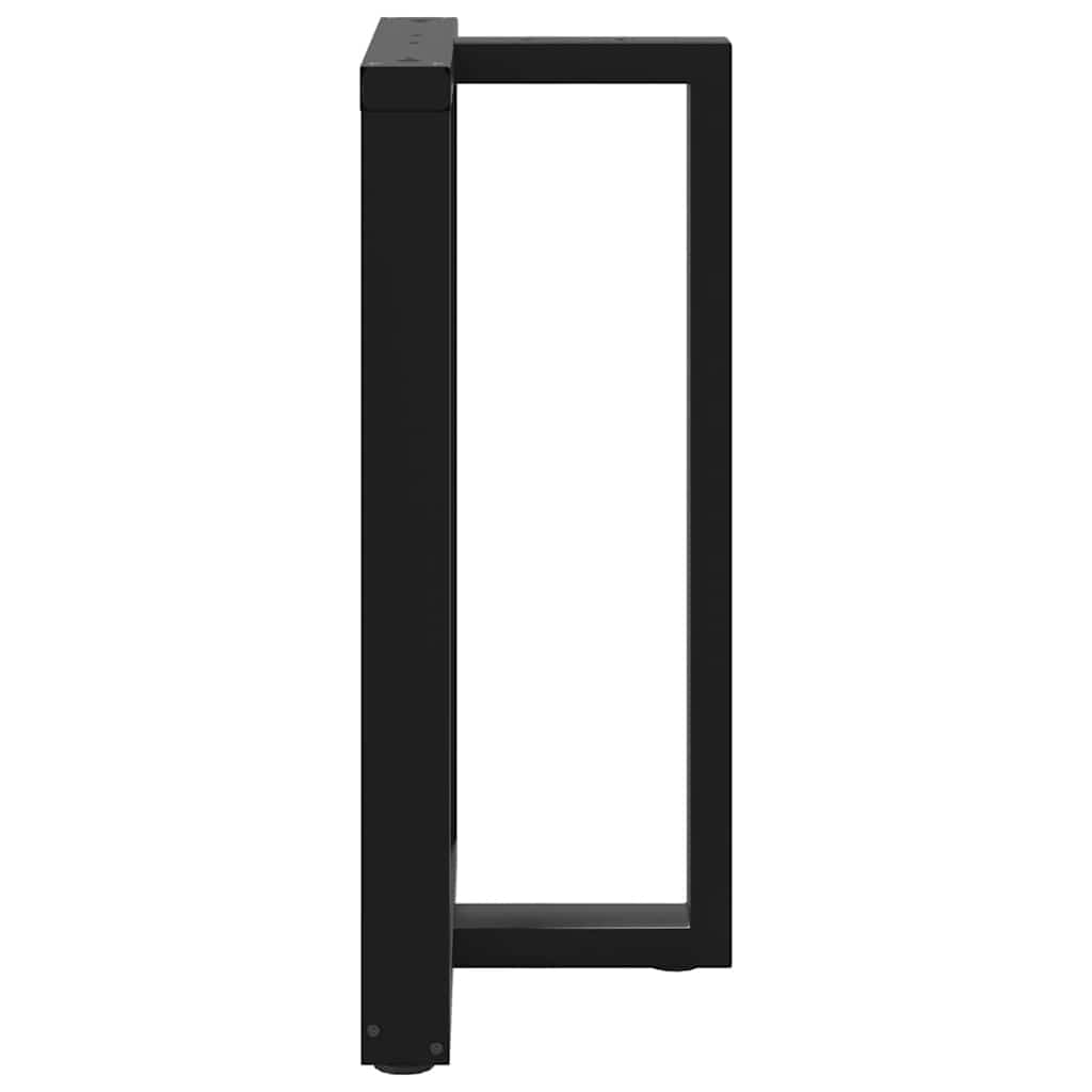 Couchtischbeine T-Form 2 Stk. Schwarz 30x25x(30-31) cm Stahl