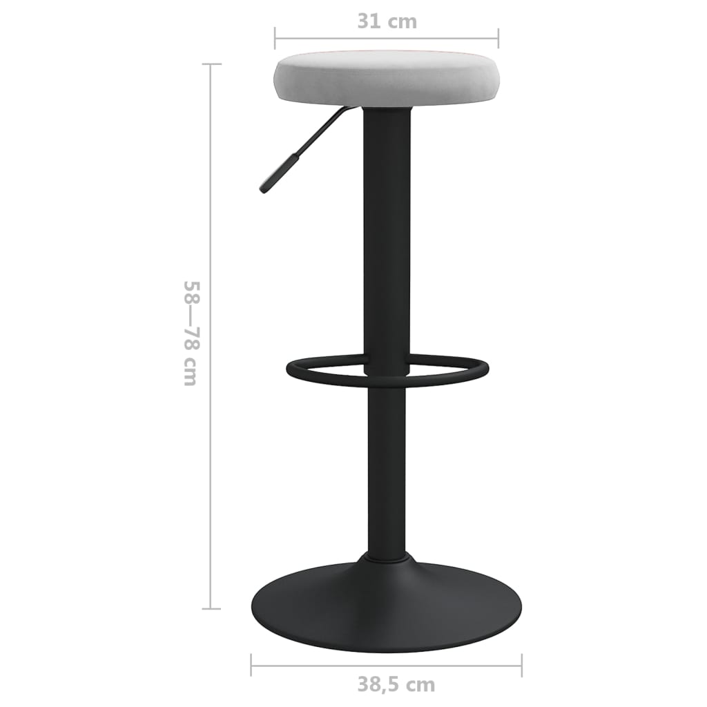Barhocker 2 Stk. Schwarz Samt
