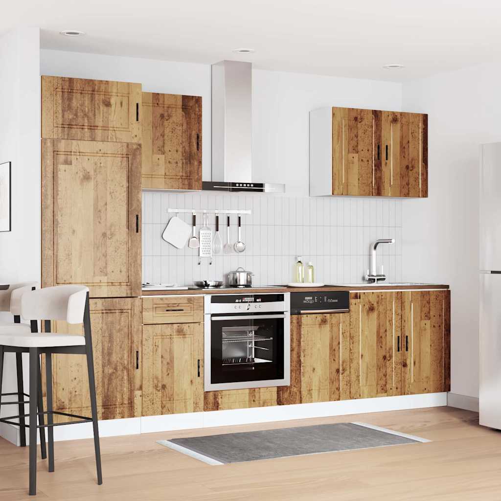 7-tlg. Küchenschrank-Set Porto Weiß Holzwerkstoff