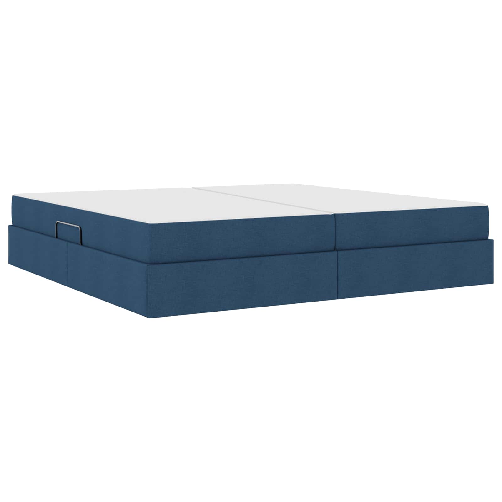 Aufbewahrungsbett mit Matratze Hellgrau 90 x 190 cm Polyester