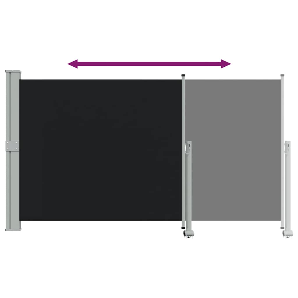Seitenmarkise 60 x 300 cm 100% Polyester Eisen Stahl