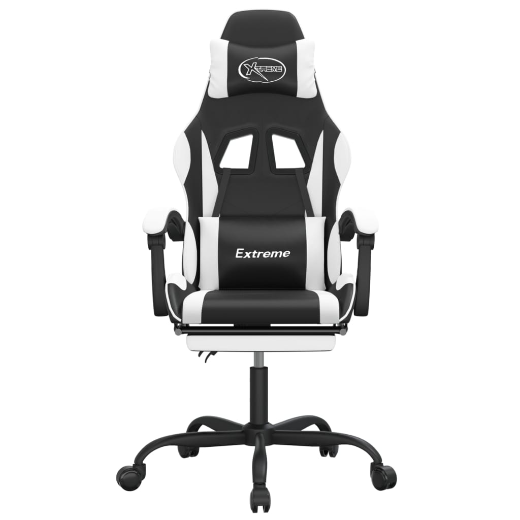 Gaming-Stuhl Drehbar Schwarz und Grün Kunstleder
