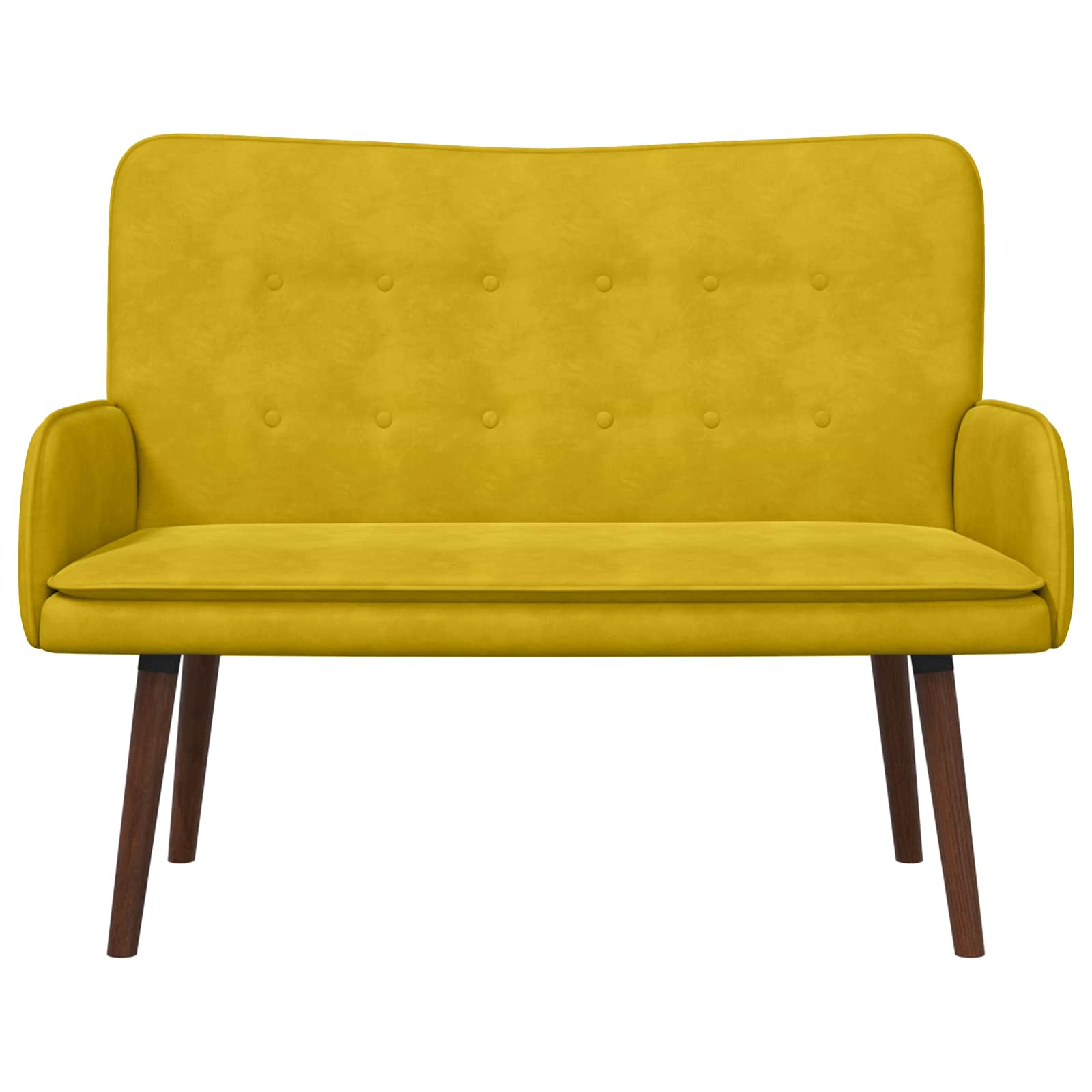 2-Sitzer Sofa Hellgrau 115 x 61 x 87 cm Samt (V)