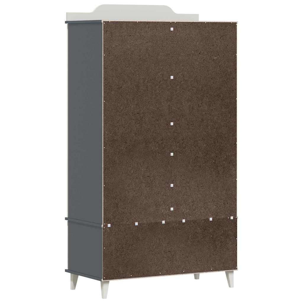 Kreidetafel Kleiderschrank mit Tür ROROS Weiß 90 x 45 x 165 cm