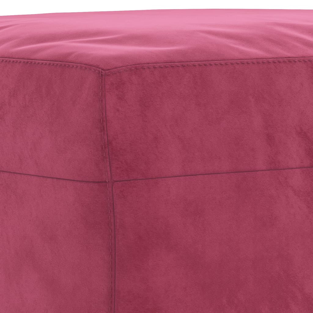 2-tlg. Sofagarnitur mit Kissen Weinrot Samt