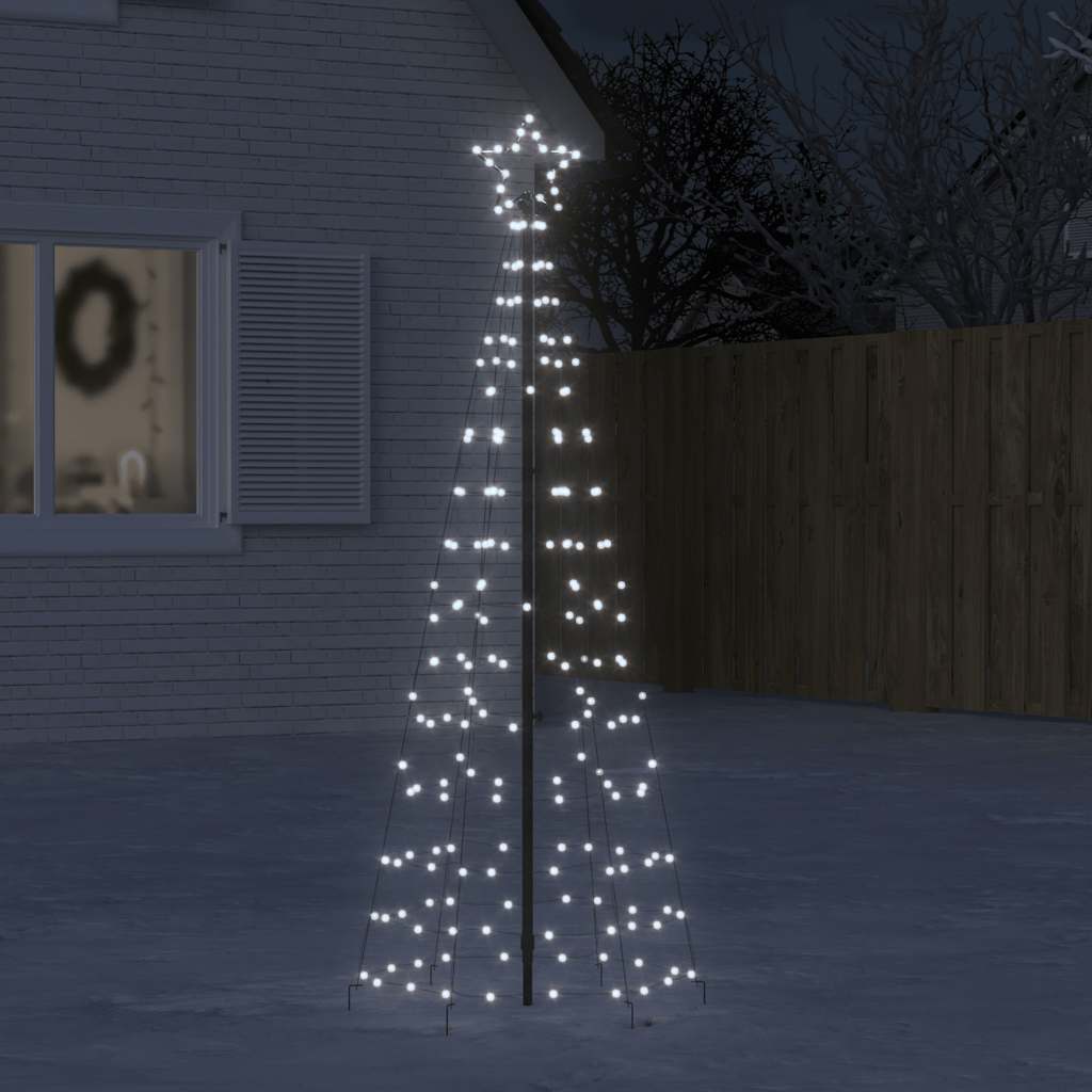 LED-Weihnachtsbaum mit Erdspießen 220 LEDs Warmweiß 180 cm