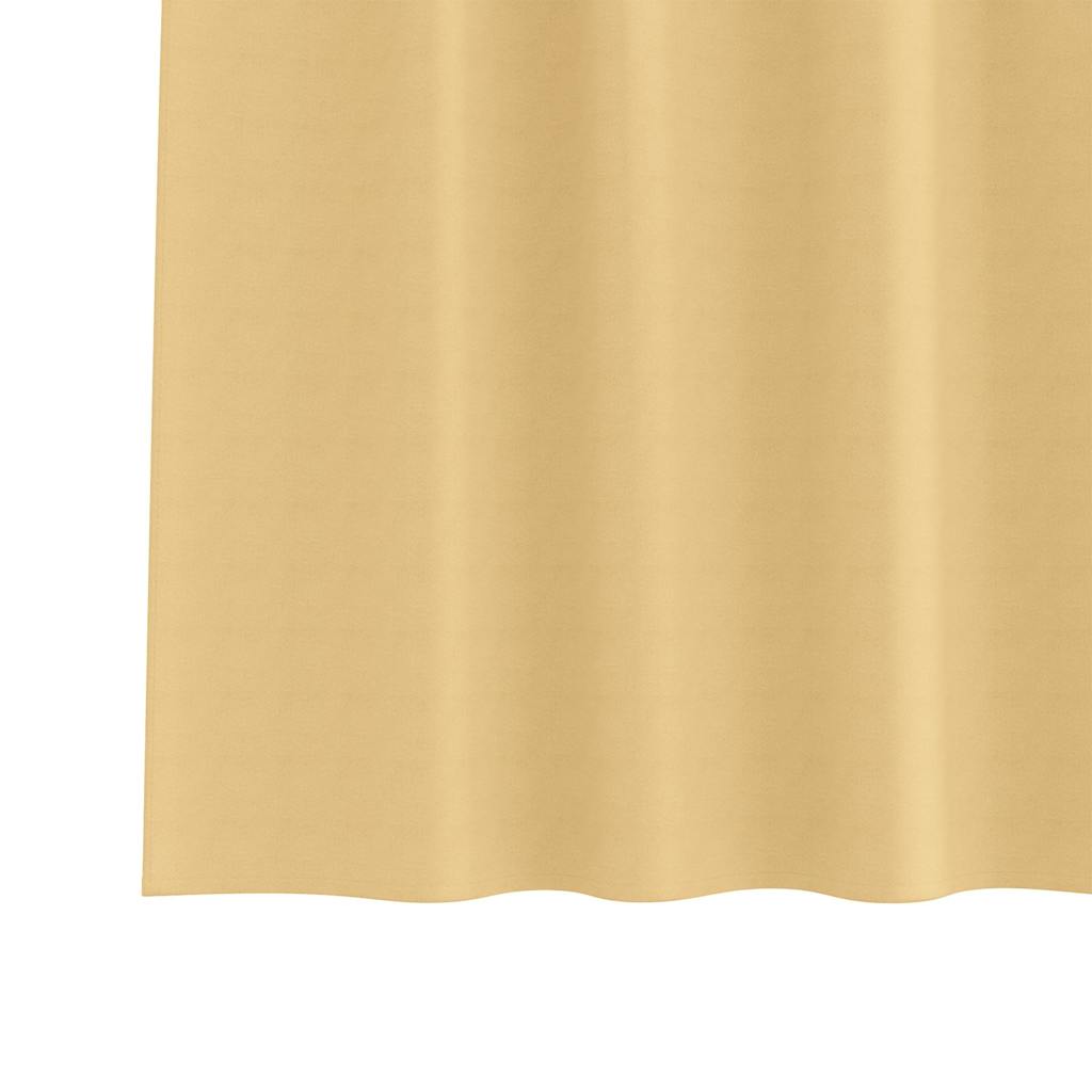 Verdunkelungs-Vorhänge mit Ringen 2 pcs Beige 140 x 140 cm