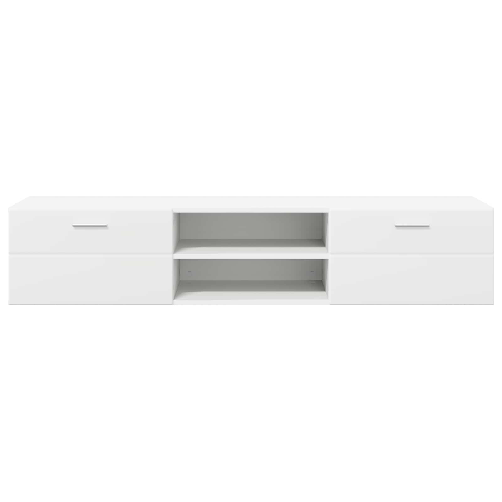 Highboard mit Regal FLORIN Weiß 60 x 35 x 182 cm Holzwerkstoff