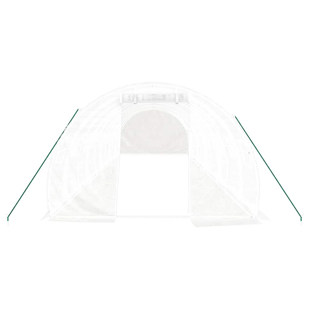 Gewächshaus mit Stahlrahmen Grün 48 m² 16x3x2 m