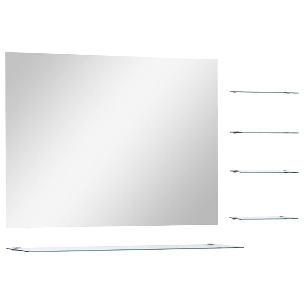 Wandspiegel mit Regal 50×60 cm Hartglas