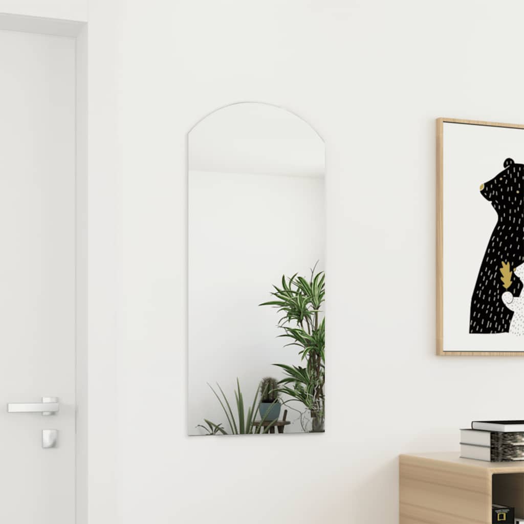 Spiegel mit LED-Leuchten 60x30 cm Glas Oval