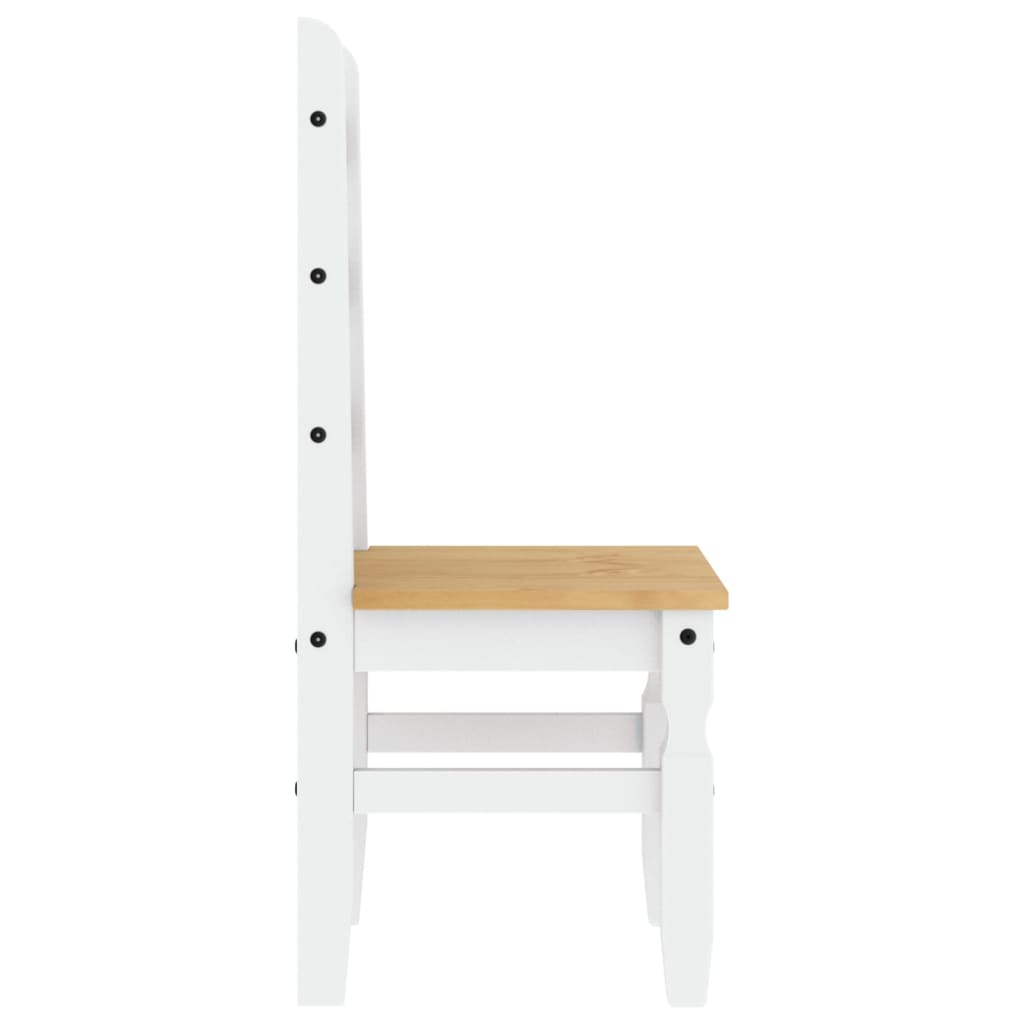 Essstühle 2 Stk. Corona Grau 42x47x107 cm Massivholz Kiefer