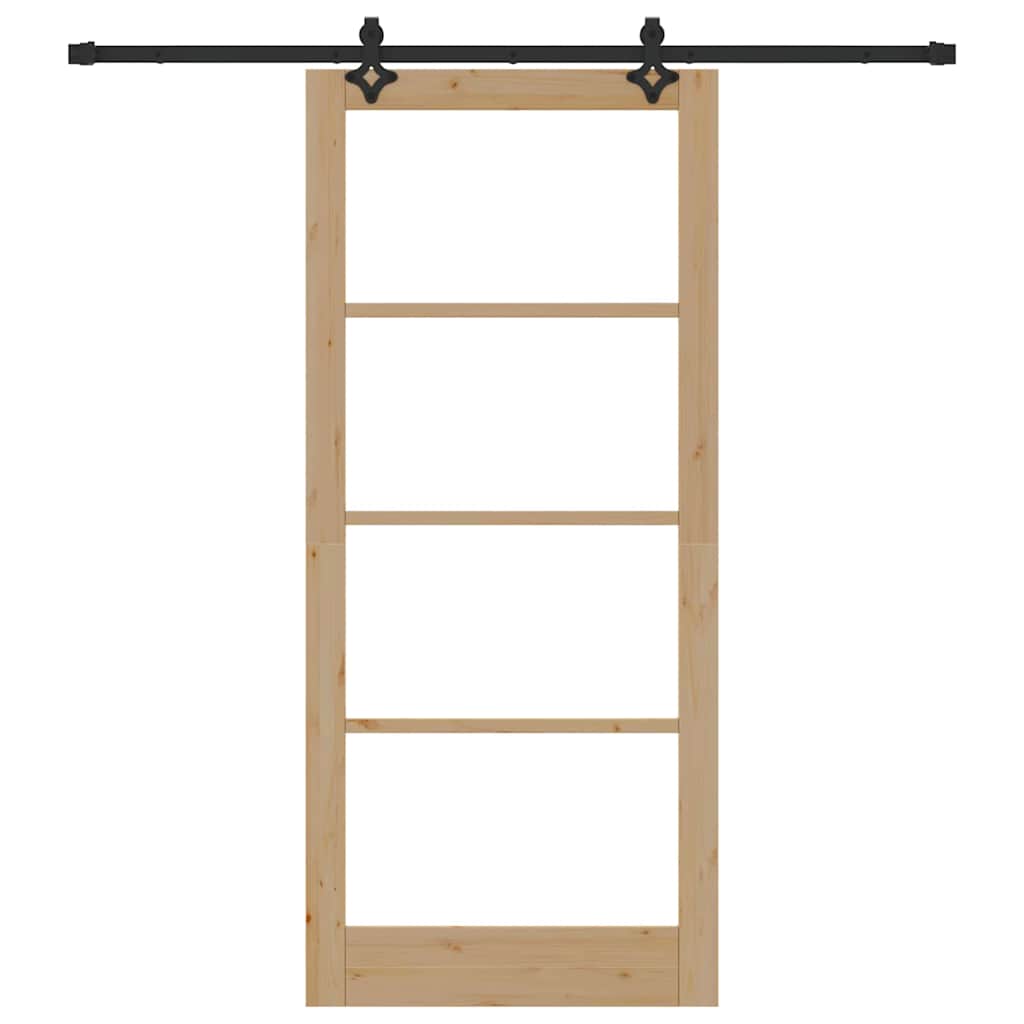 Schiebetür ORKDAL Natürlich und Schwarz 61 x 198,5 cm