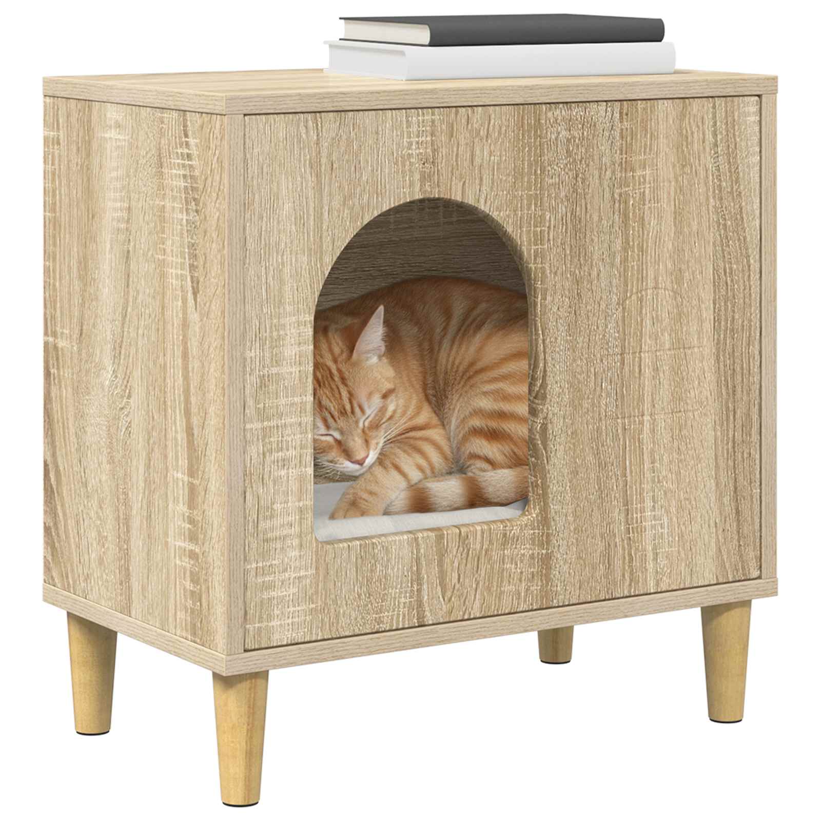 Katzenhaus Weiß 51 x 30 x 52 cm Holzwerkstoff
