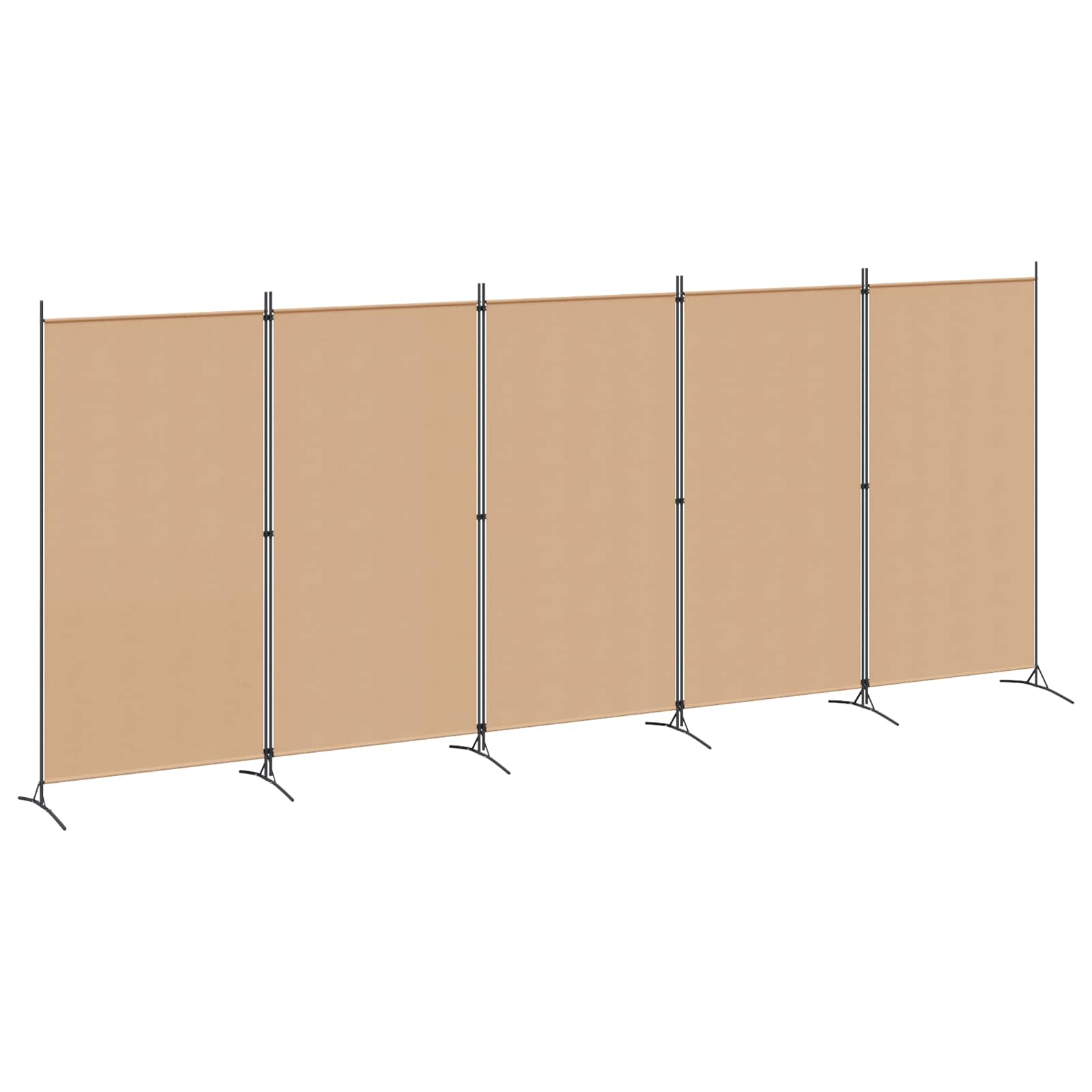 3-tlg. Raumteiler Weiß 260x180 cm Stoff