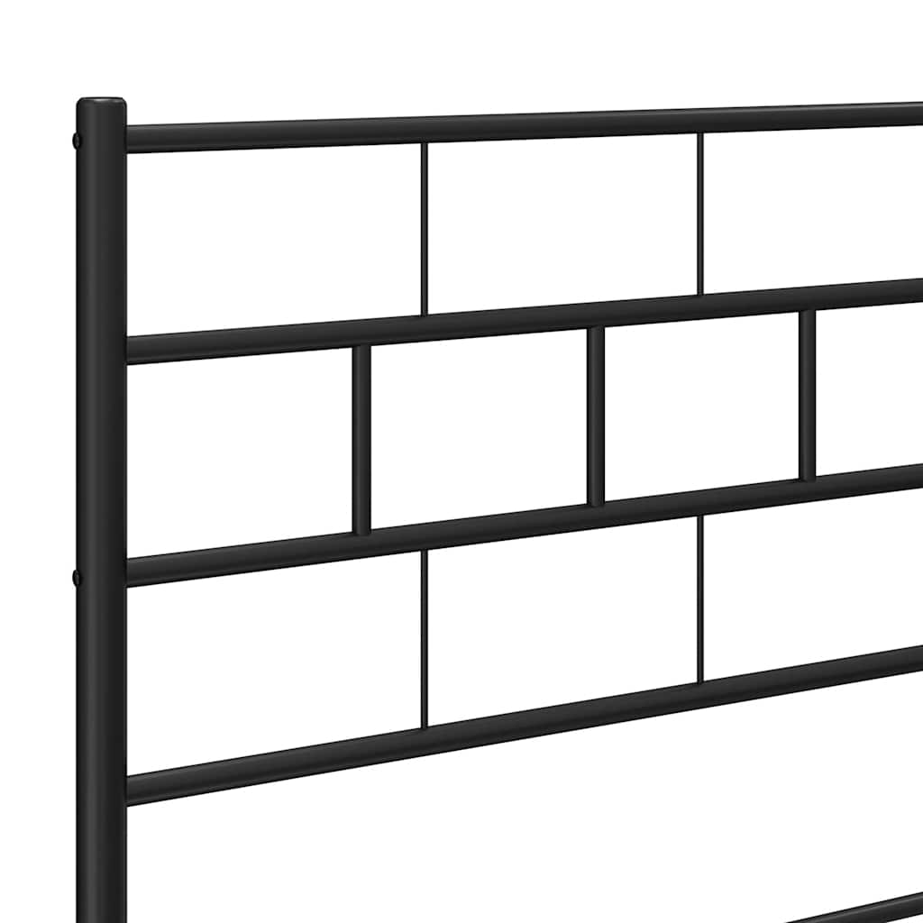 Ersatz-Kopfteil Metall Schwarz 100 cm