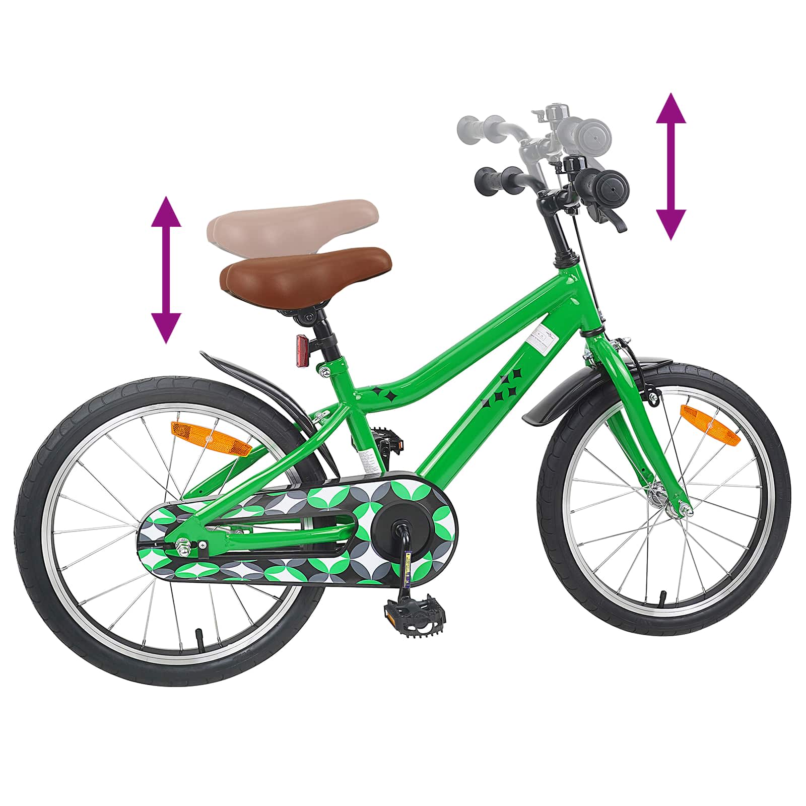 Kinderfahrrad 12 Zoll für 2-4 Jahre alt Schwarz