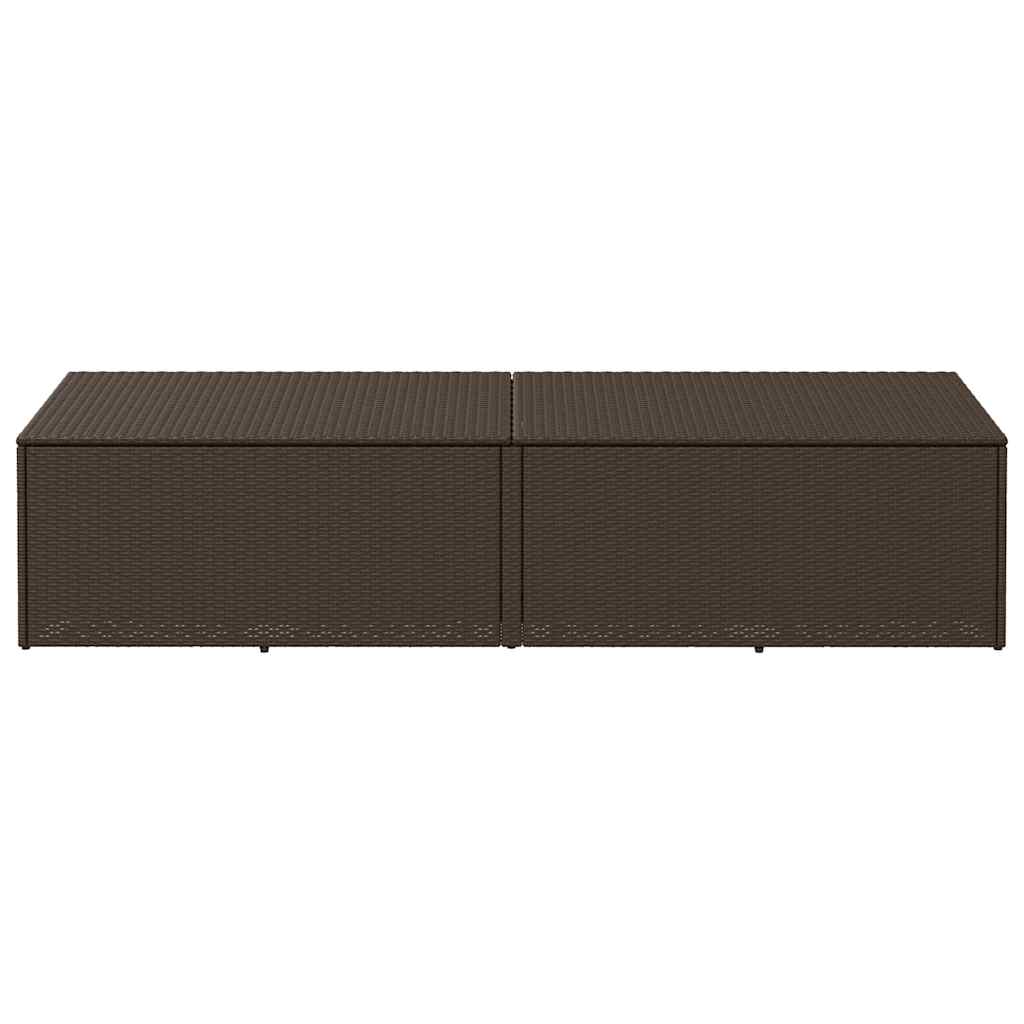Garten-Aufbewahrungsbox Schwarz 110 x 50 x 58 cm Poly Rattan