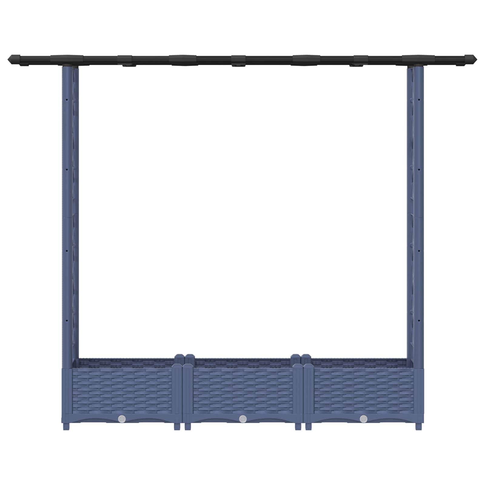 Hochbeet mit Rankgitter und Dach Braun 124 x 40 x 123 cm PP
