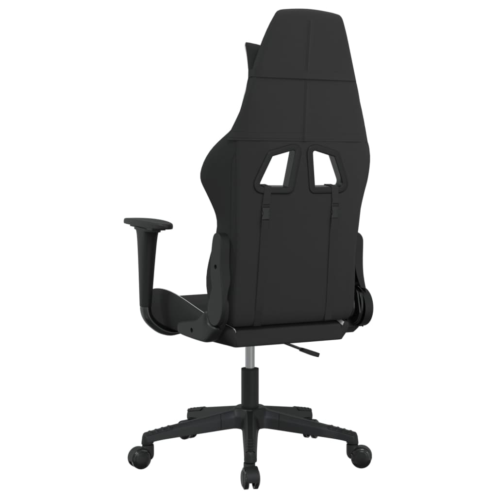 Gaming-Stuhl mit Massagefunktion Schwarz und Creme Stoff