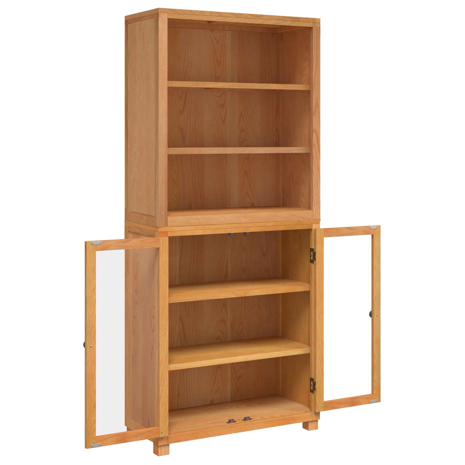 Aufbewahrungsmöbel-Set mit Regal 2 Stk. Natur 80 x 35 x 185 cm