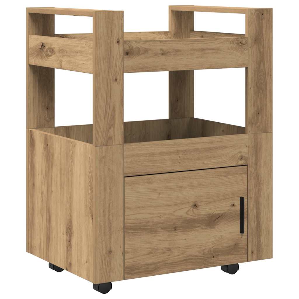 Küchenwagen Weiß 60x45x80 cm Holzwerkstoff