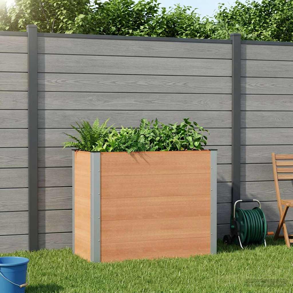 Garten-Hochbeet 200x50x54 cm WPC Grau