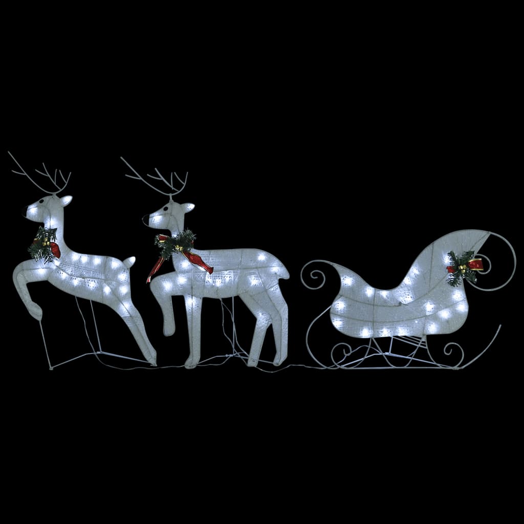 Weihnachtsdeko Rentier & Schlitten 60 LEDs Outdoor Golden