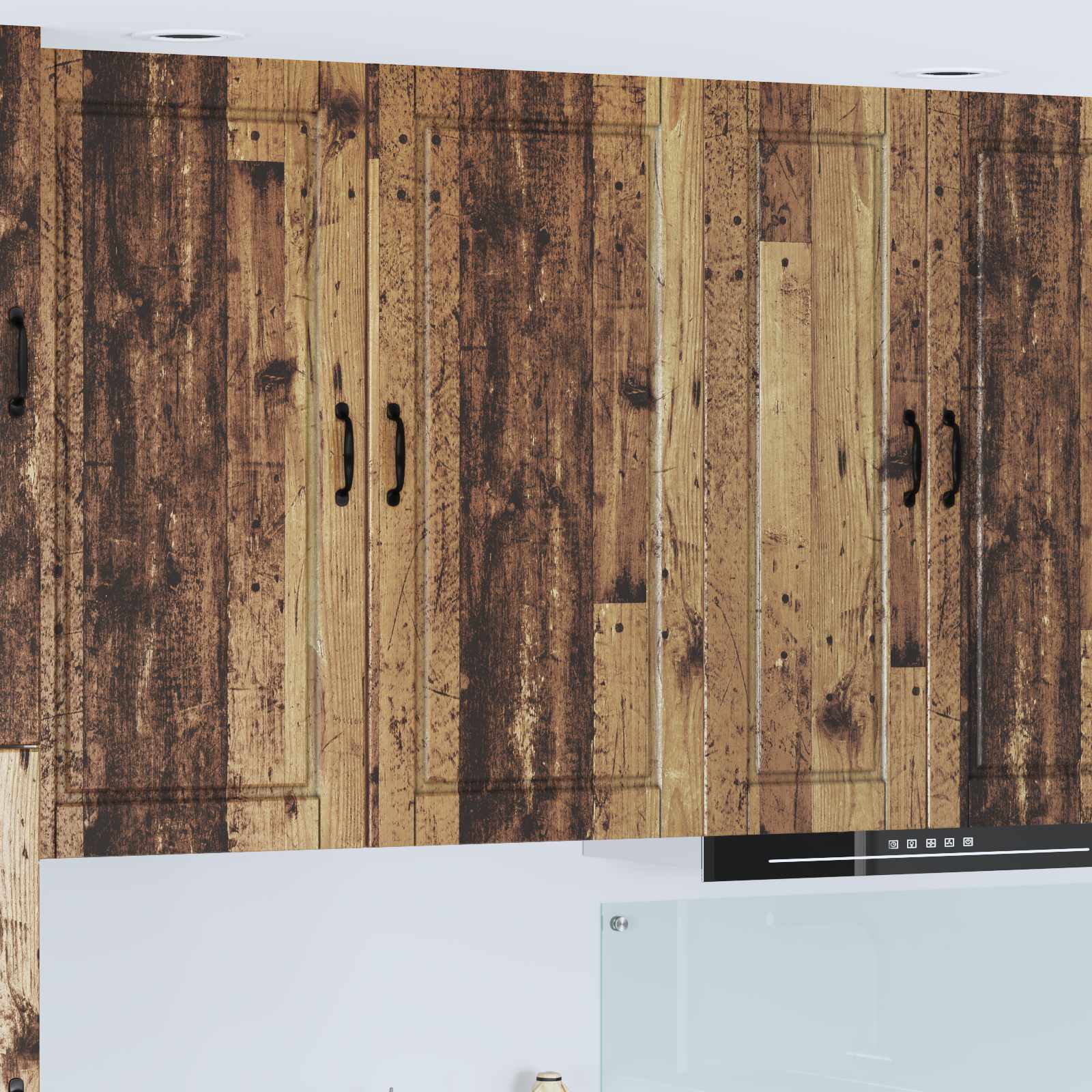 Herdumbauschränke 2 Stk. Porto Weiß Holzwerkstoff