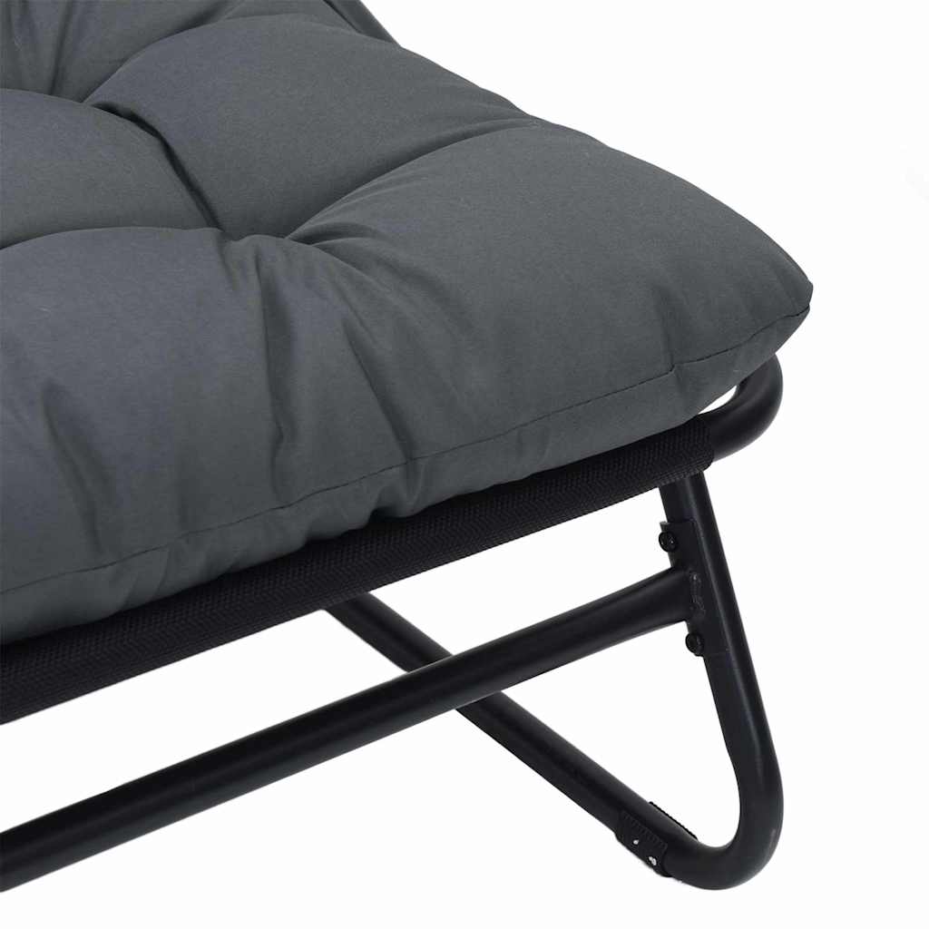 gartenmöbel mit Kissen 2 pcs Schwarz 60,5 x 81 x 71 cm