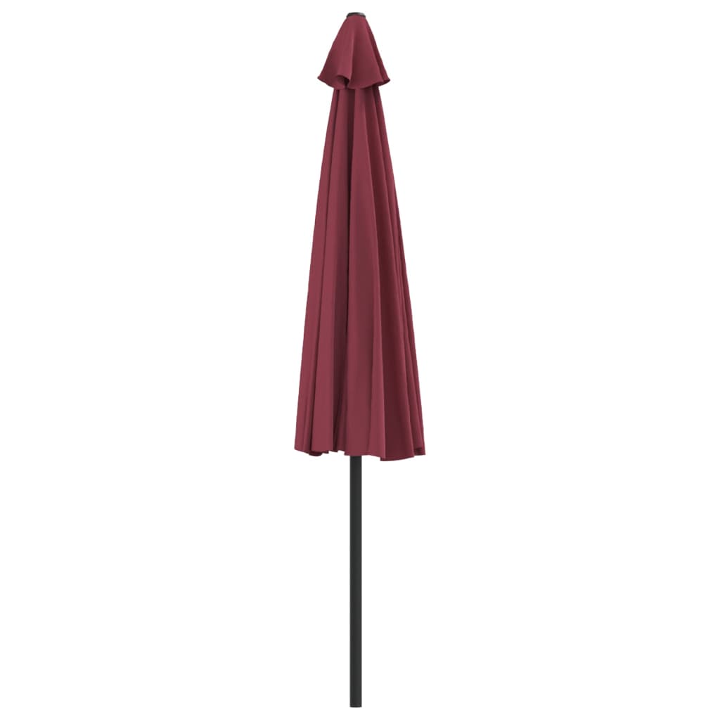 Balkon-Sonnenschirm Alu-Mast Bordeauxrot 270x144x222cm Halbrund