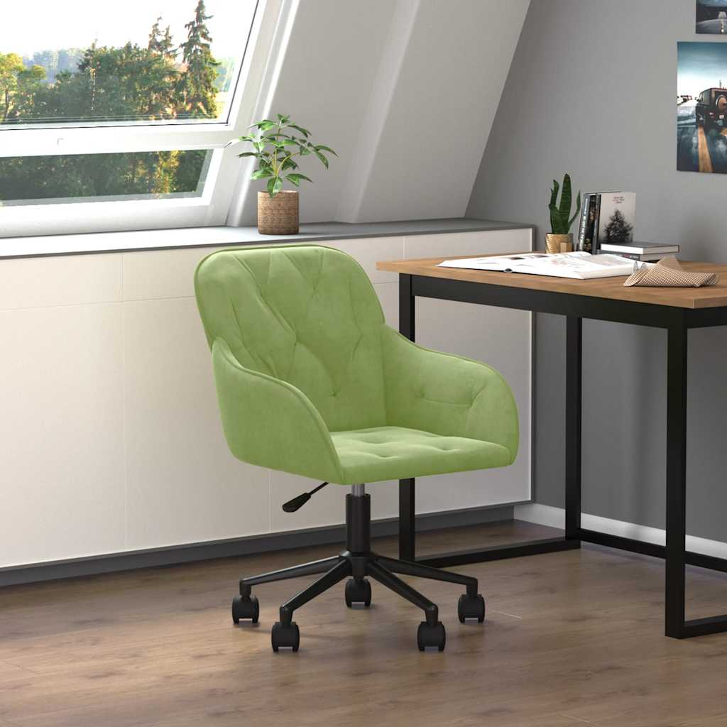 Bürostuhl Drehbar Dunkelgrün Samt