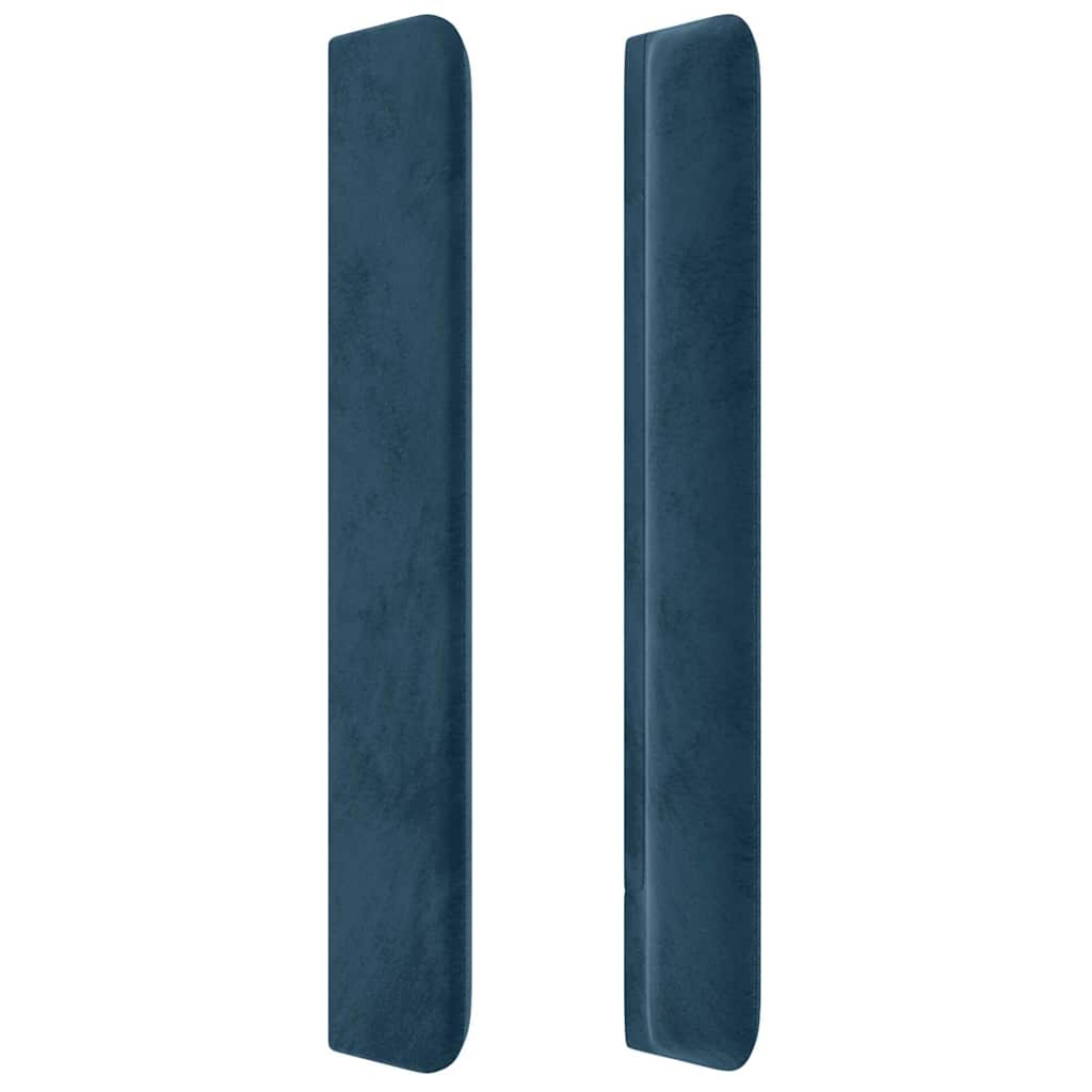 Kopfteil mit Ohren Dunkelblau 93x16x78/88 cm Samt