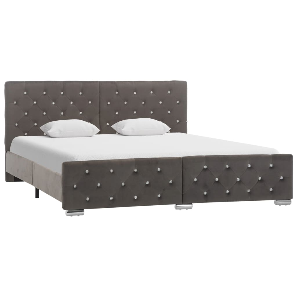 Bettgestell Grau Samt 120x200 cm