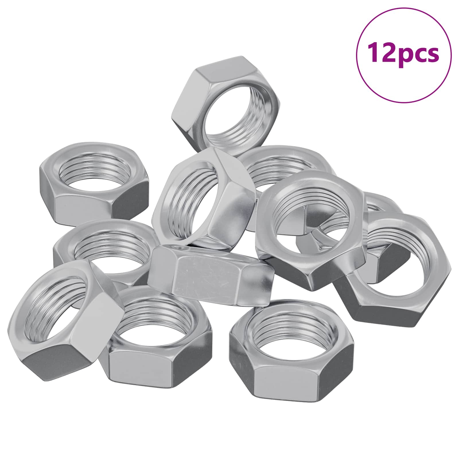 Sechskantmutter 2 pcs Silber M6 Metall