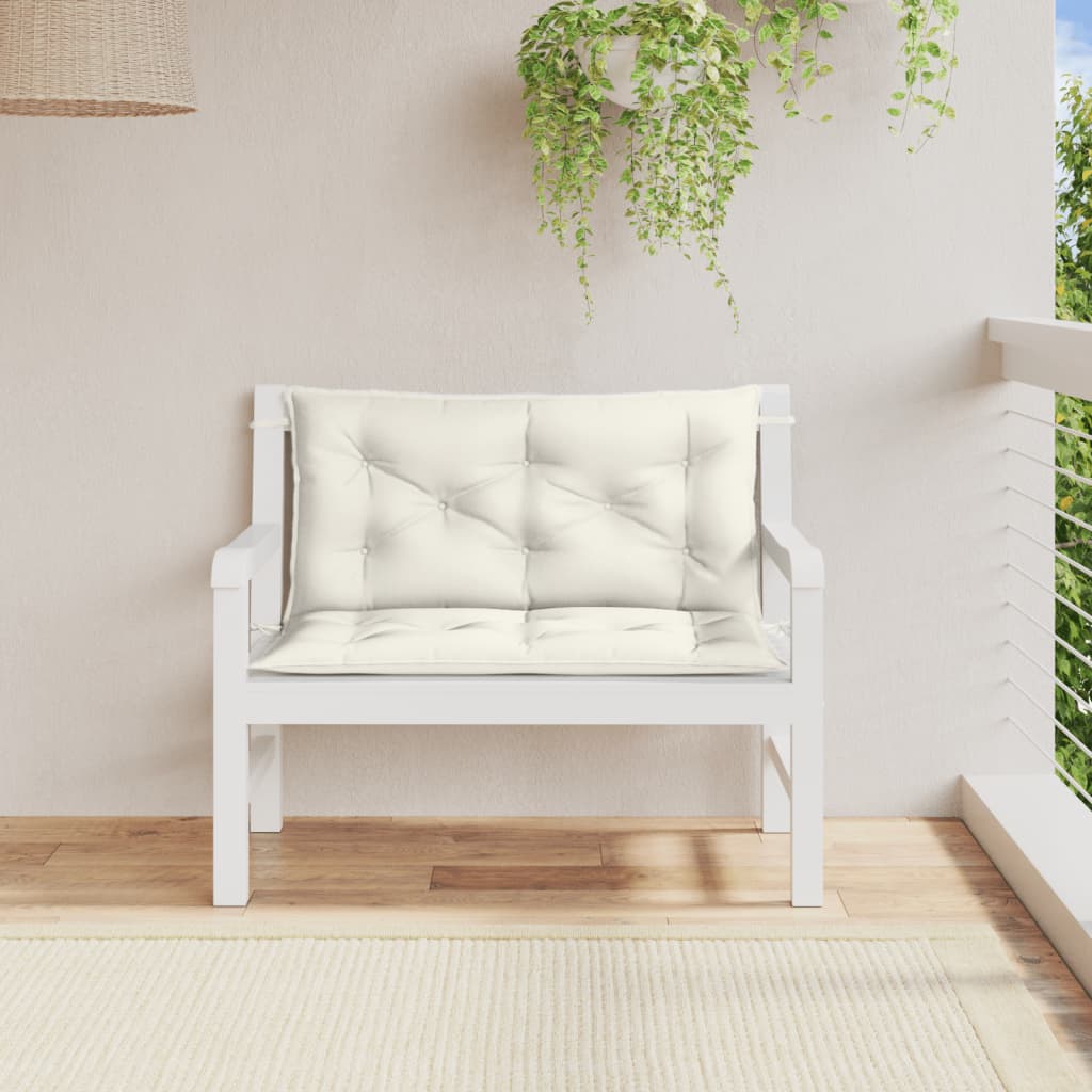 Gartenbank-Auflagen 2 Stk. Melange Anthrazit 100x50x7 cm Stoff