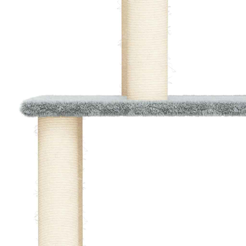 Kratzbaum mit Sisal-Kratzsäulen Creme 183 cm