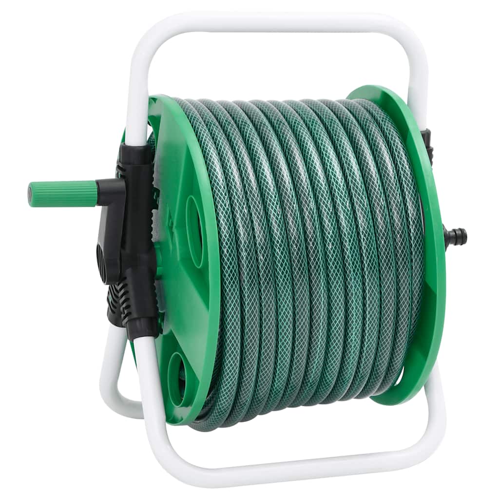 Schlauchtrommel Freistehend Grün mit 20 m Schlauch PVC
