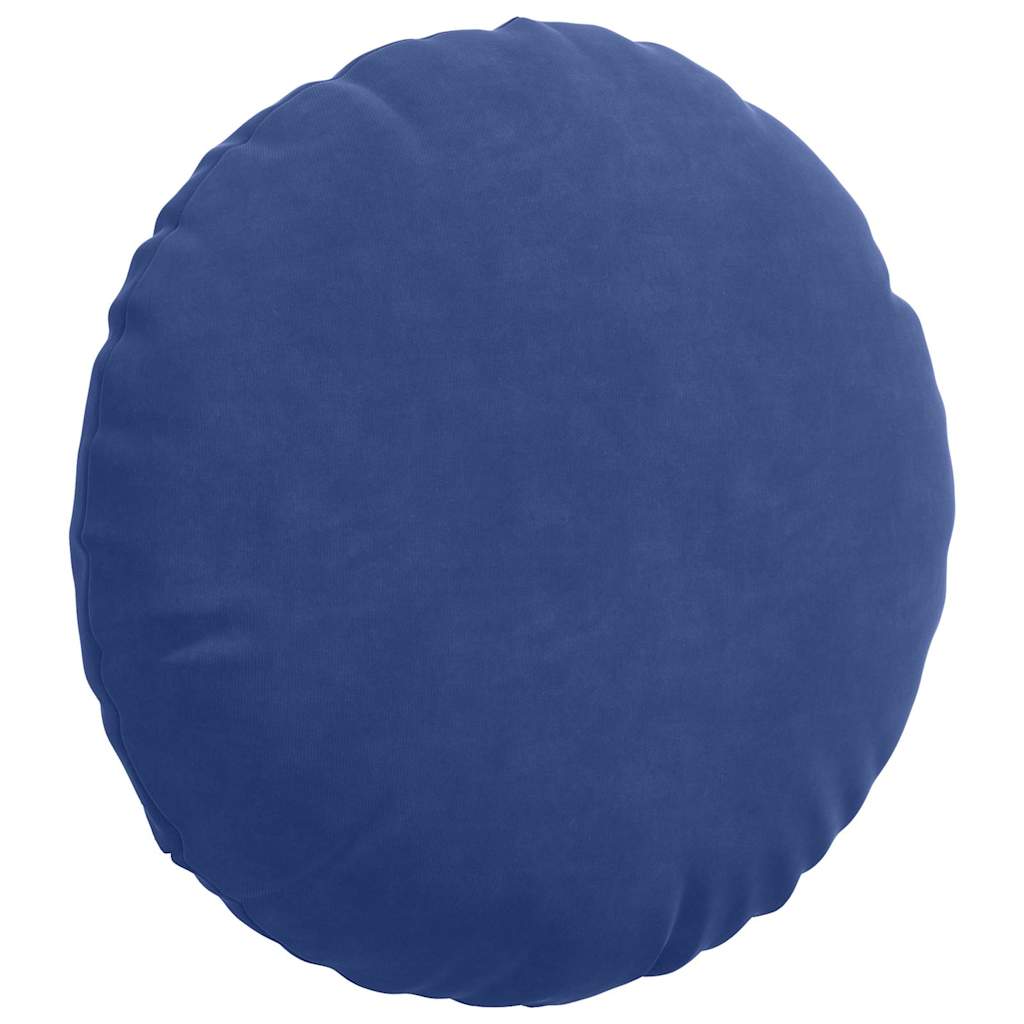 Sitzkissen 2 pcs Blau Ø30 x 13 cm Samt