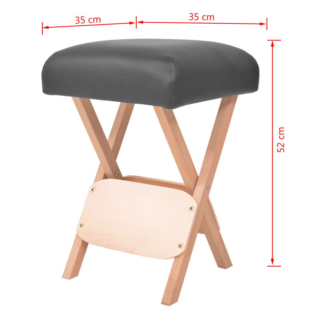 Massage-Klapphocker 12 cm dicker Sitz Weiß