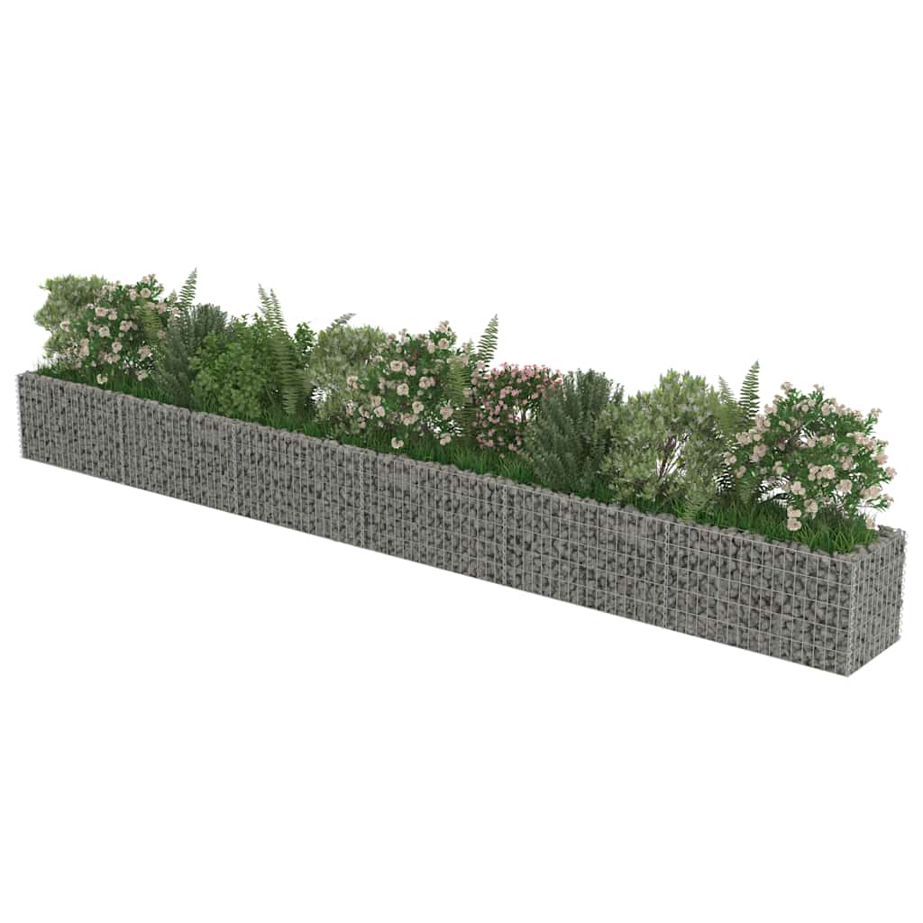 Gabionen-Hochbeet Verzinkter Stahl 450×90×100 cm