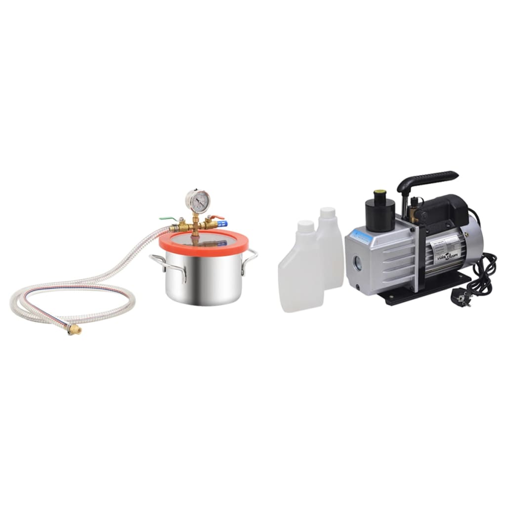 Vakuumkammer mit 2-stufiger Pumpe 7,4 L
