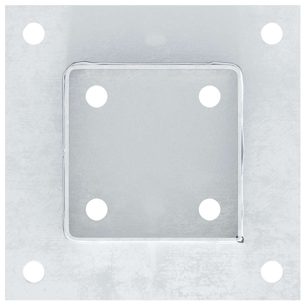 Pfostenträger Quadratisch 4Stk. Silber 46x46mm Verzinkter Stahl