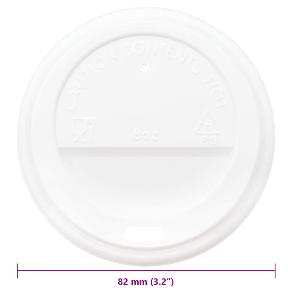 Deckel für Pappbecher Ø60 mm 4oz 1000 Stk. Weiß Kunststoff